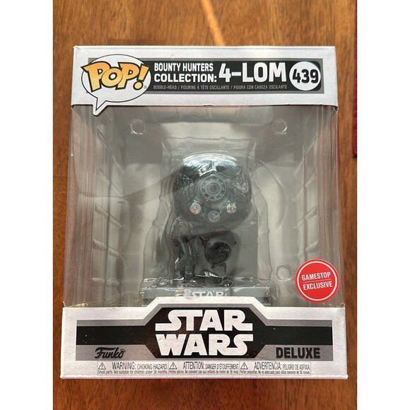 NEW Funko Pop! Bounty Hunters Collection: 4-Lom 439 Star Wars GameStop Exclusive - Picture 1 of 4
